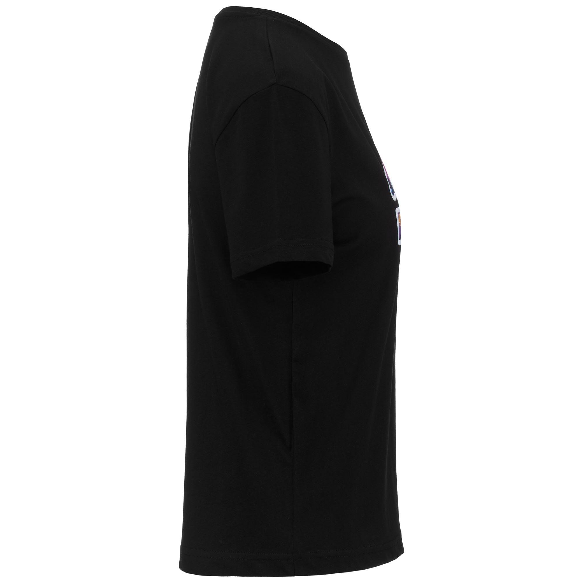 kappa camiseta mujer algodón negro fitness 2/4