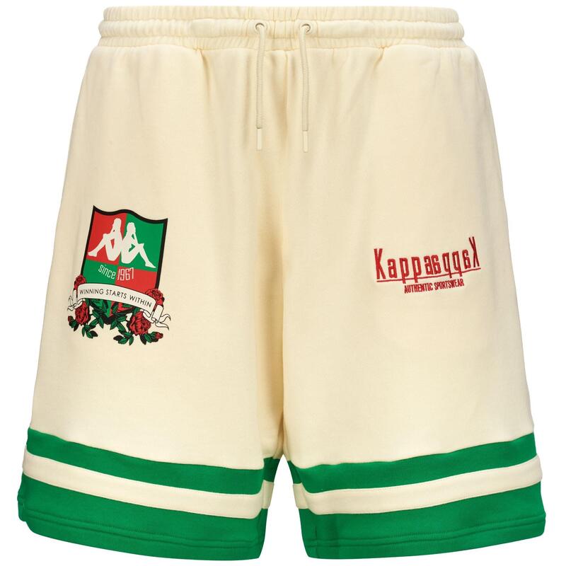 kappa pantaloncini da uomo in cotone bianco da cardio training