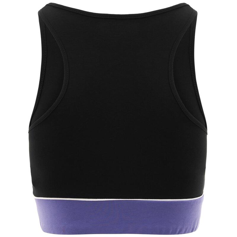 kappa top da donna in cotone nero da fitness