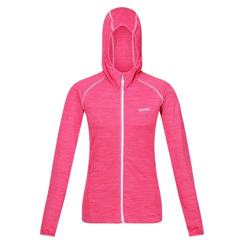 "Yonder" Hoodie mit durchgehendem Reißverschluss für Damen Flamingo-Rosa