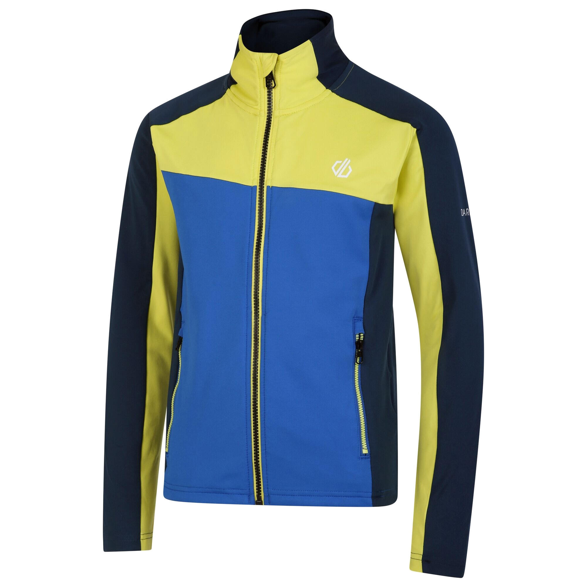 Kinder/Kinder Emergent Core Stretch Midlayer (Olympisch Blauw/Geel Plum) 4/5