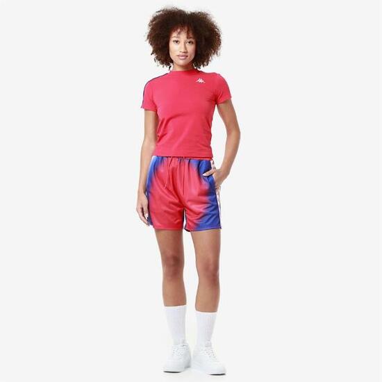 Pantaloncini sportivi da donna in poliestere rosso da sport street
