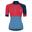 Maillot de cyclisme COMPASSION Femme (Rose vif / Bleu pâle)