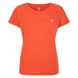 Tshirt Motif/style Chiné PERSISTING Femme (Mandarine Satsuma)