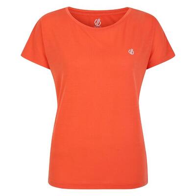 Camiseta Persisting Jaspeada para Mujer Naranja Satsuma