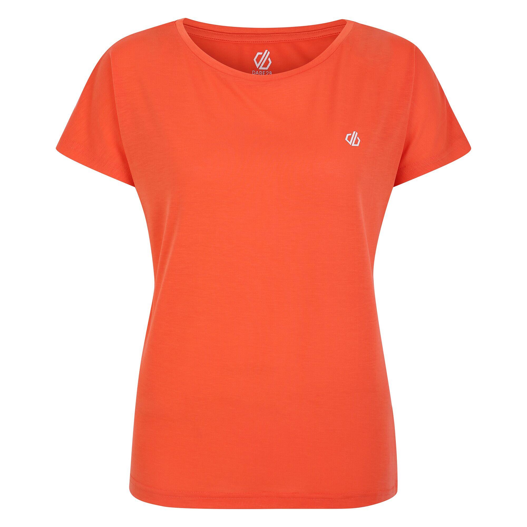 Dare 2b - Tshirt Motif/style Chiné Persisting Femme (mandarine Satsuma) - T-shirt Manches Courtes - Orange - S - Decathlon