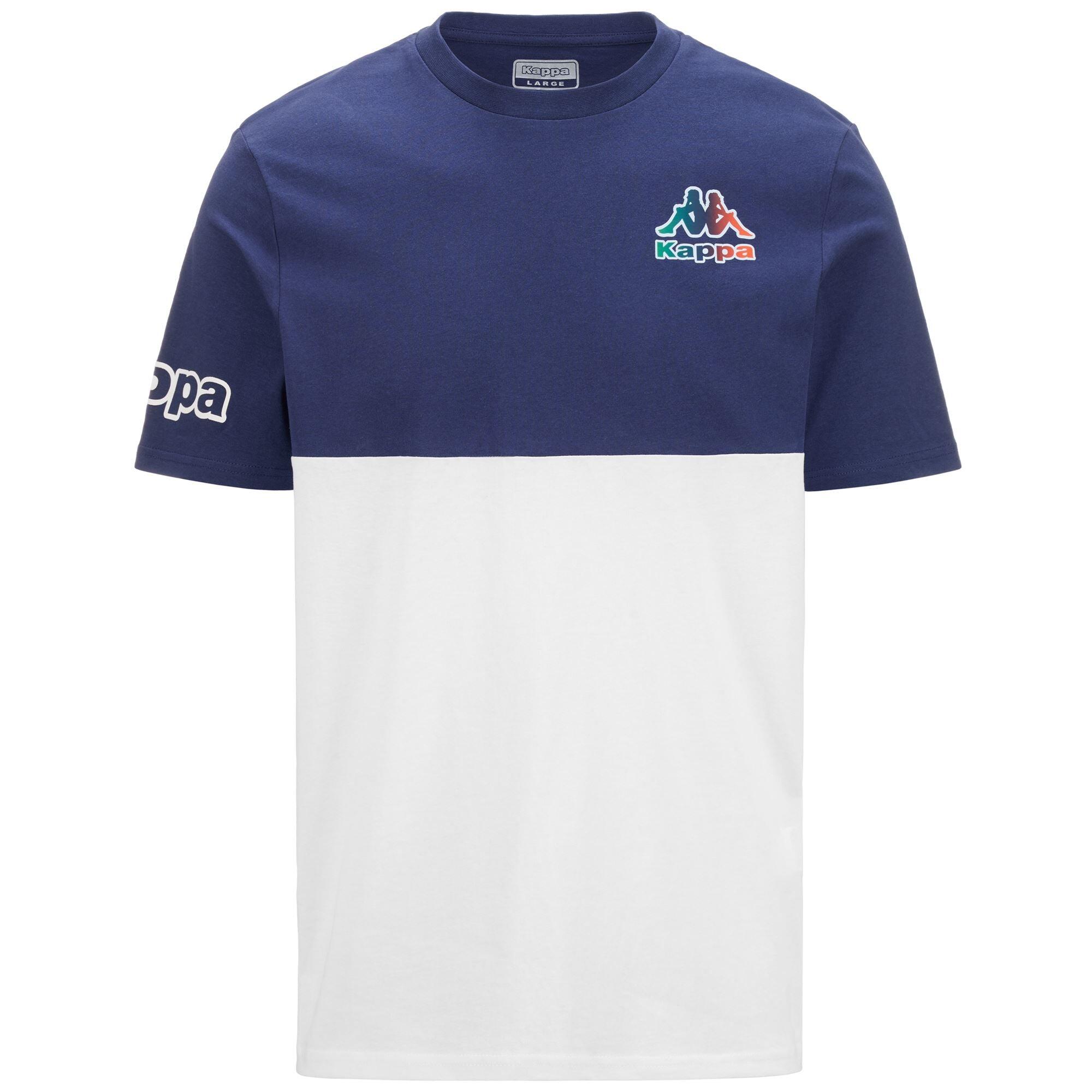 KAPPA t-shirt da uomo in cotone bianco da fitness