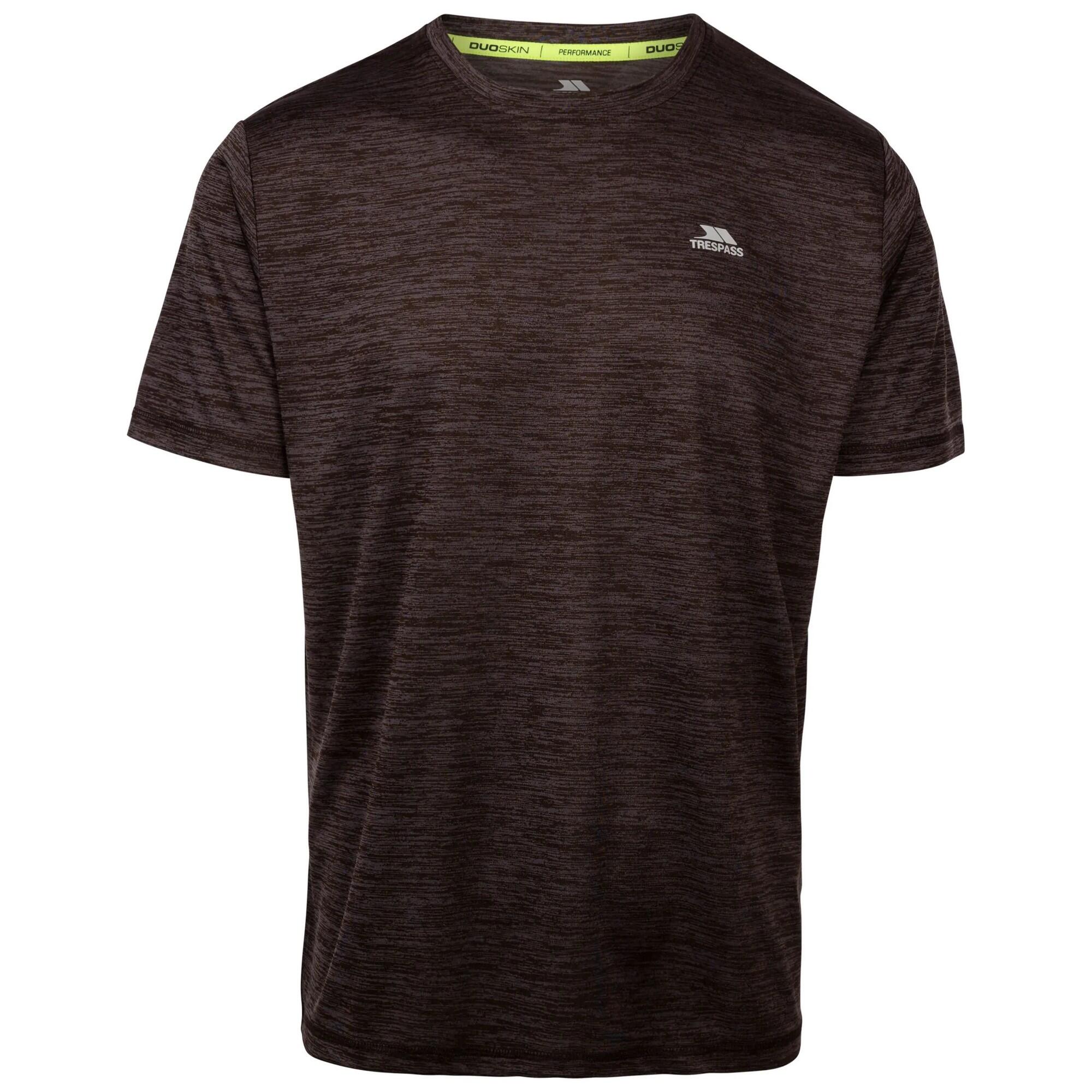 TRESPASS Mens Kearsley Active Top (Dark Flint Marl)