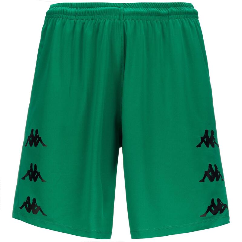 kappa pantaloncini da bambino in poliestere verde da allenamento