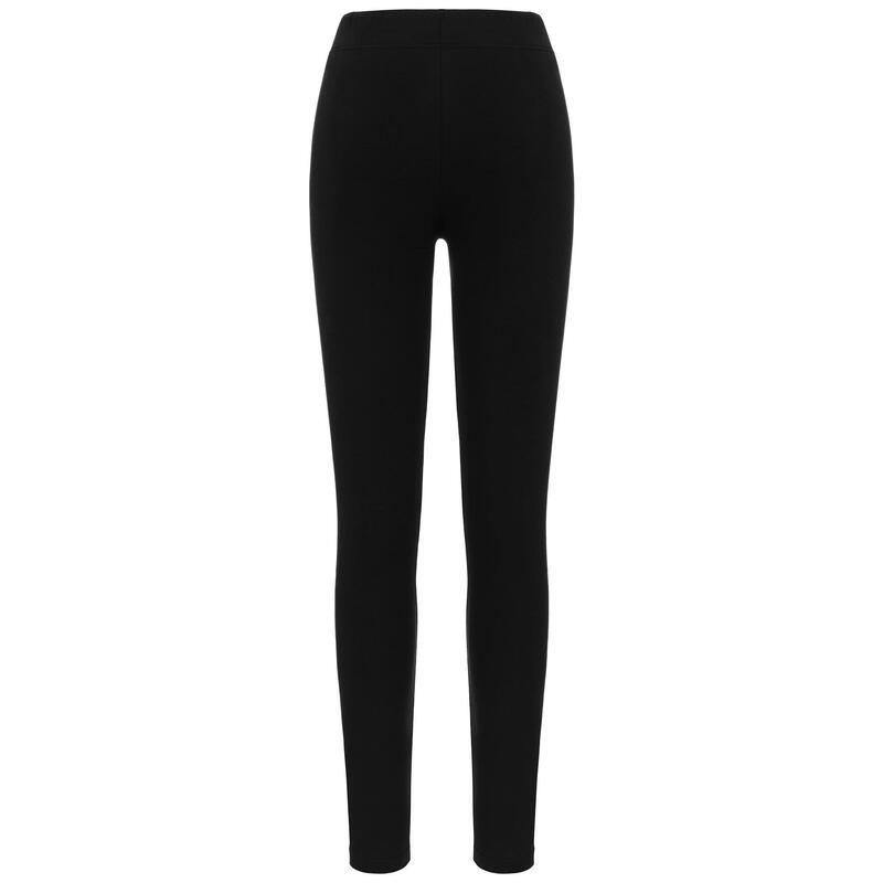 kappa pantaloni da donna in cotone nero da fitness