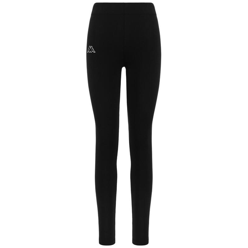 kappa pantaloni da donna in cotone nero da fitness