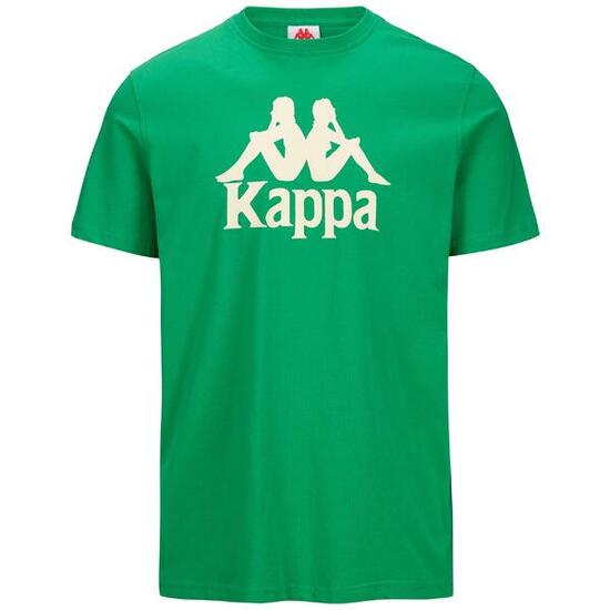 kappa t-shirt da uomo in cotone verde da cardio training