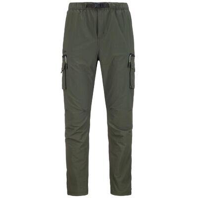 Pantaloni cargo da uomo in nylon verde da palestra