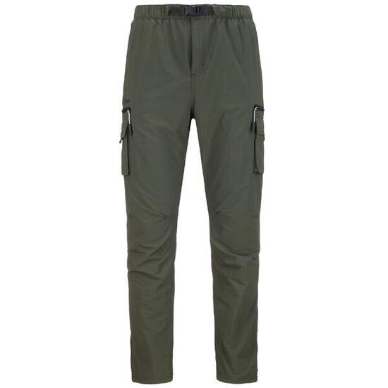 Pantaloni cargo da uomo in nylon verde da palestra