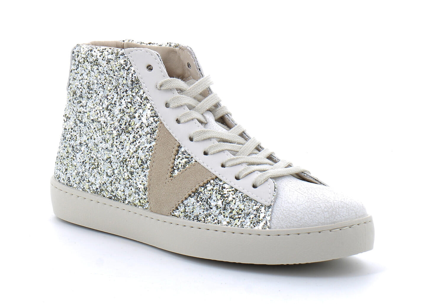 Baskets montantes à lacets et à paillettes pour femme 1126189 1/6