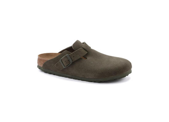 Zuecos Mujer Birkenstock Boston Leve Gris
