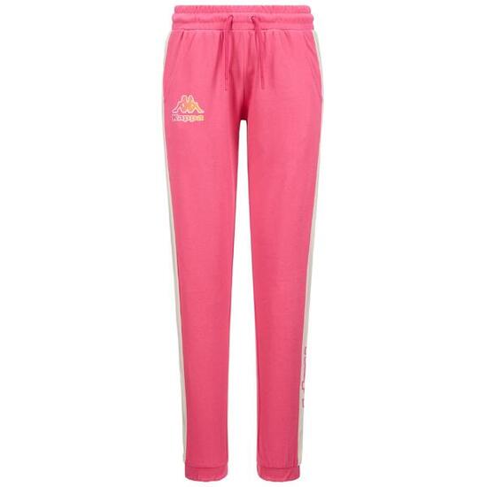 Pantaloni tuta da donna in cotone bianco da palestra