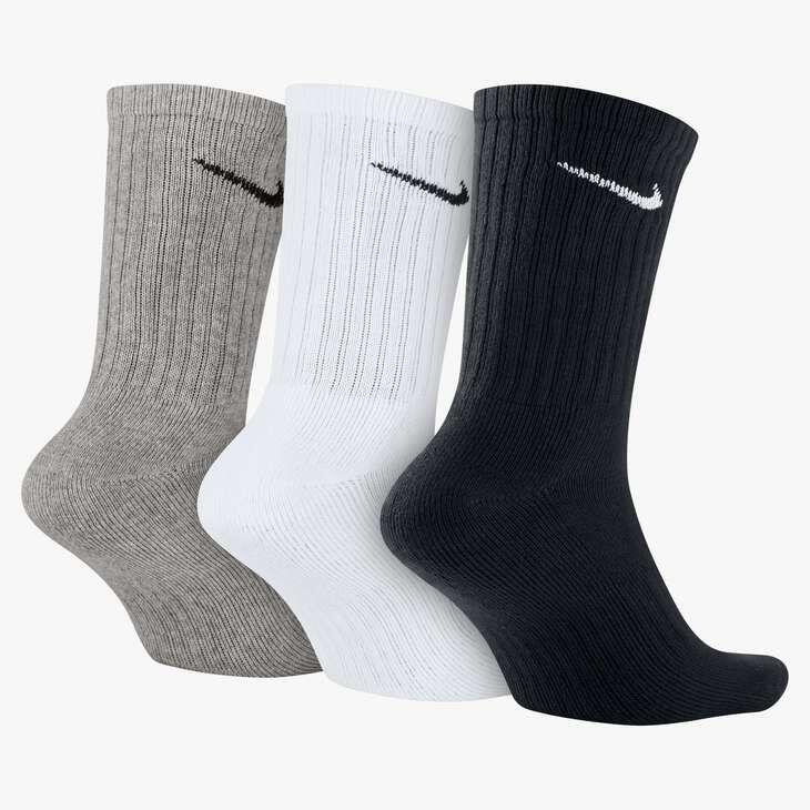 3 Paar Nike Sportsocken Tennis Socken Cushion Crew Strümpfe 2/4