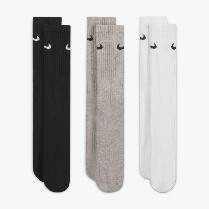 3 Paar Nike Sportsocken Tennis Socken Cushion Crew Strümpfe 3/4