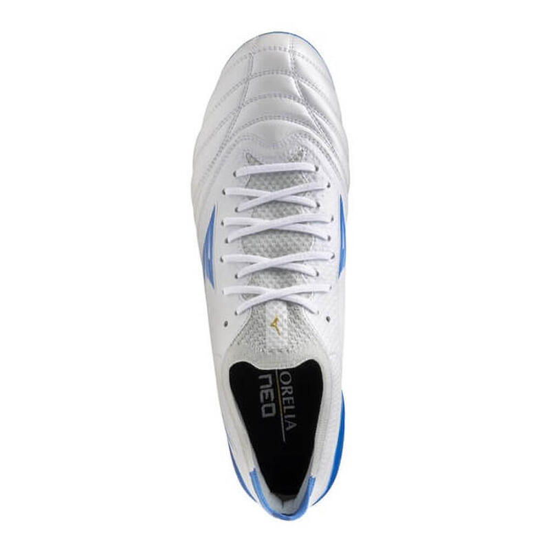 Botas De Fútbol Mizuno Morelia Neo Iv B Elite Mix Blancas Y Azules