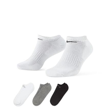 SOKKEN Nike Everyday Cushioned Training No-Show 3 Pairs, Veelkleurig, Uniseks