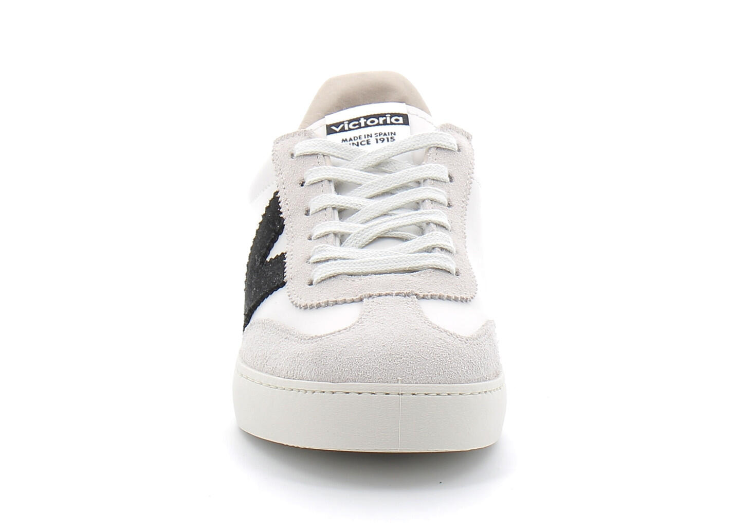 Berlin Faux Leather & Split Womens Sports Low Top Lace Up Trainers 2/6
