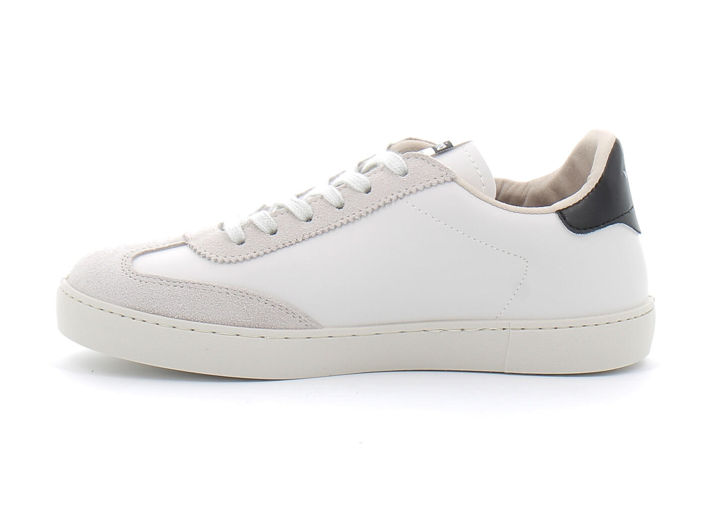 Berlin Faux Leather & Split Womens Sports Low Top Lace Up Trainers 3/6