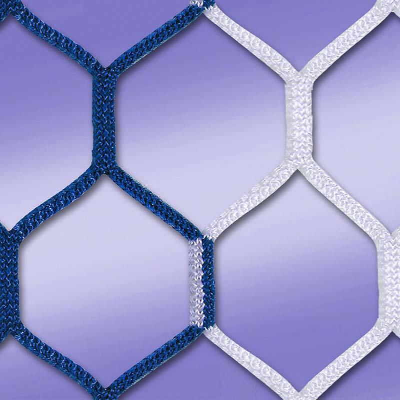 Set di 2 reti professionali da calcio a 11 - maglia da 4 mm 120 mm blu 3/4