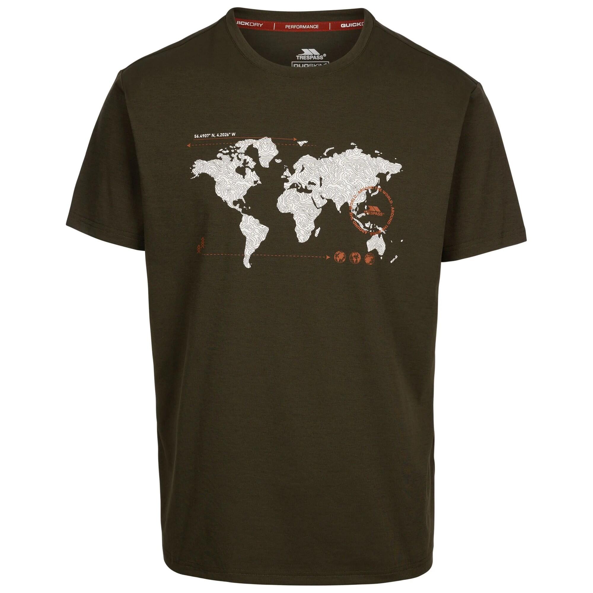 Tricou Drumeții În Natură Trespass Ohio Hartă Bărbați