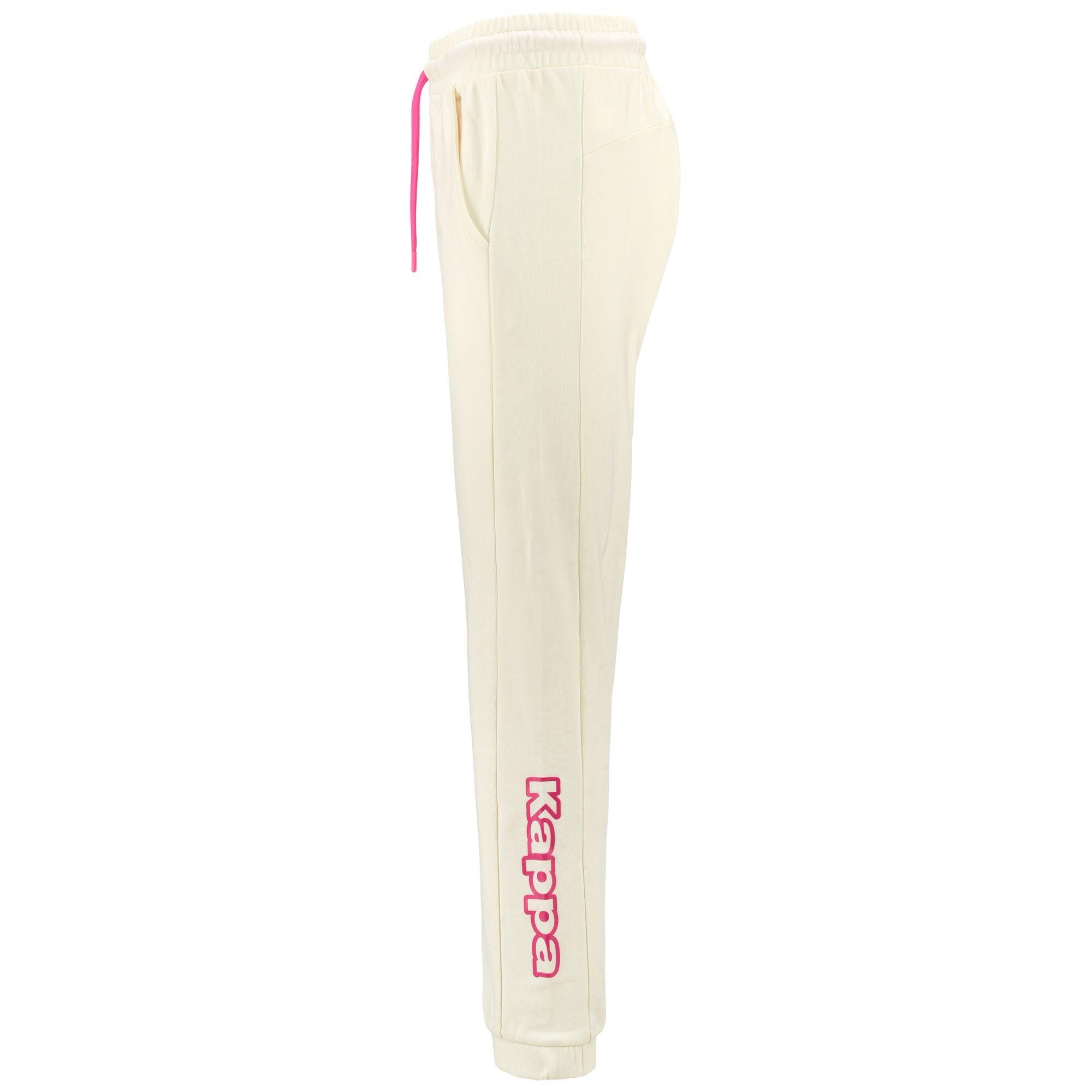 Pantaloni tuta da donna in cotone bianco da palestra 3/7