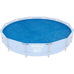 BESTWAY Bâche à bulles ronde Ø 356cm piscine hors sol ronde Ø 366cm ou 396cm