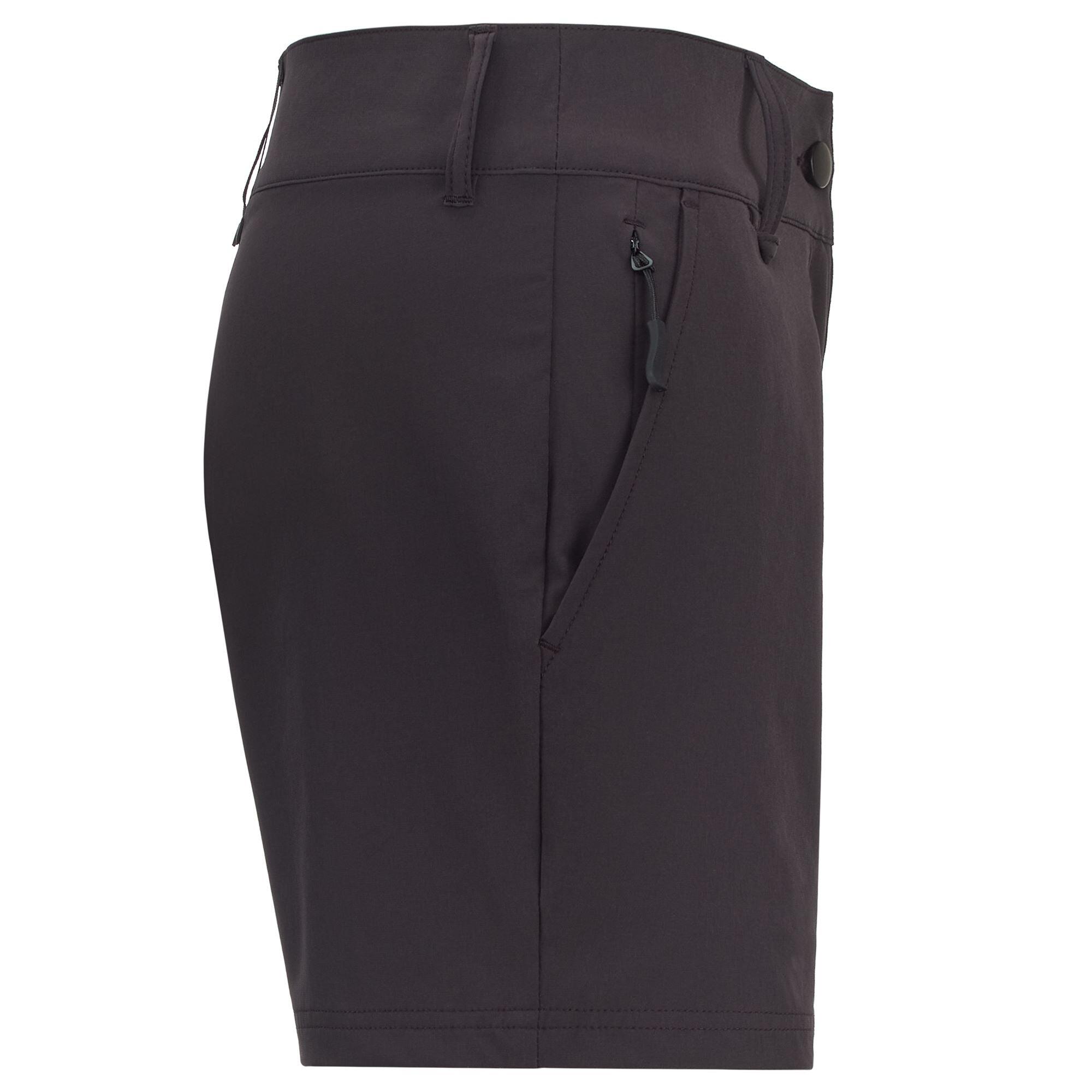 Pantaloncini sportivi da donna in nylon marrone da outdoor 3/7