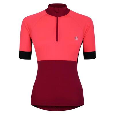 Dames compassion iii jersey fietstrui (neonroze/bersenroze)