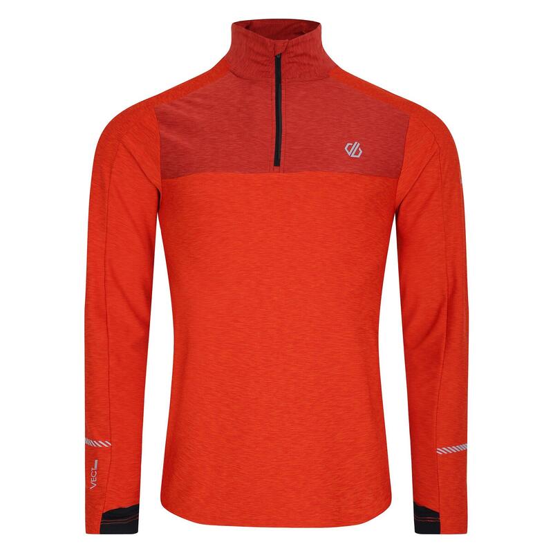 Jersey Power Up II para Hombre Canela, Rojo Toscana Jaspeada