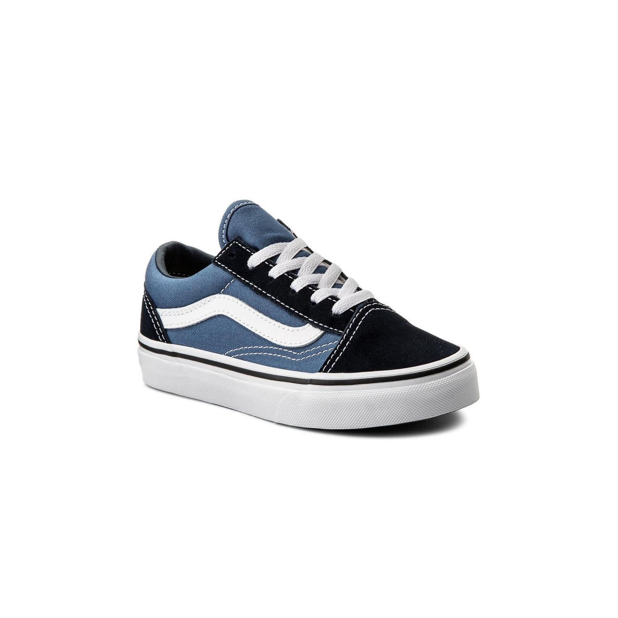 Vans - Chaussures À Scratch Pour Enfant Old Skool - Baskets - Bleu - Decathlon