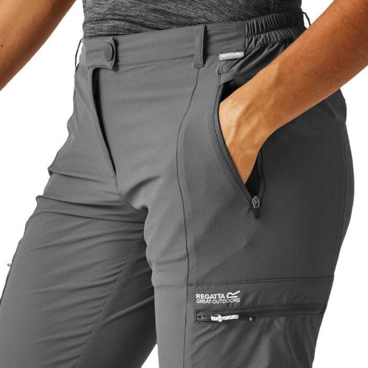 Pantalons Randonnée Femme REGATTA Travel Packaway Pantalon W-Gris-42 FR 4/5