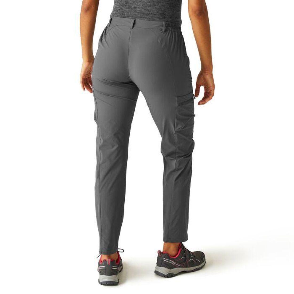 Pantalons Randonnée Femme REGATTA Travel Packaway Pantalon W-Gris-42 FR 2/5