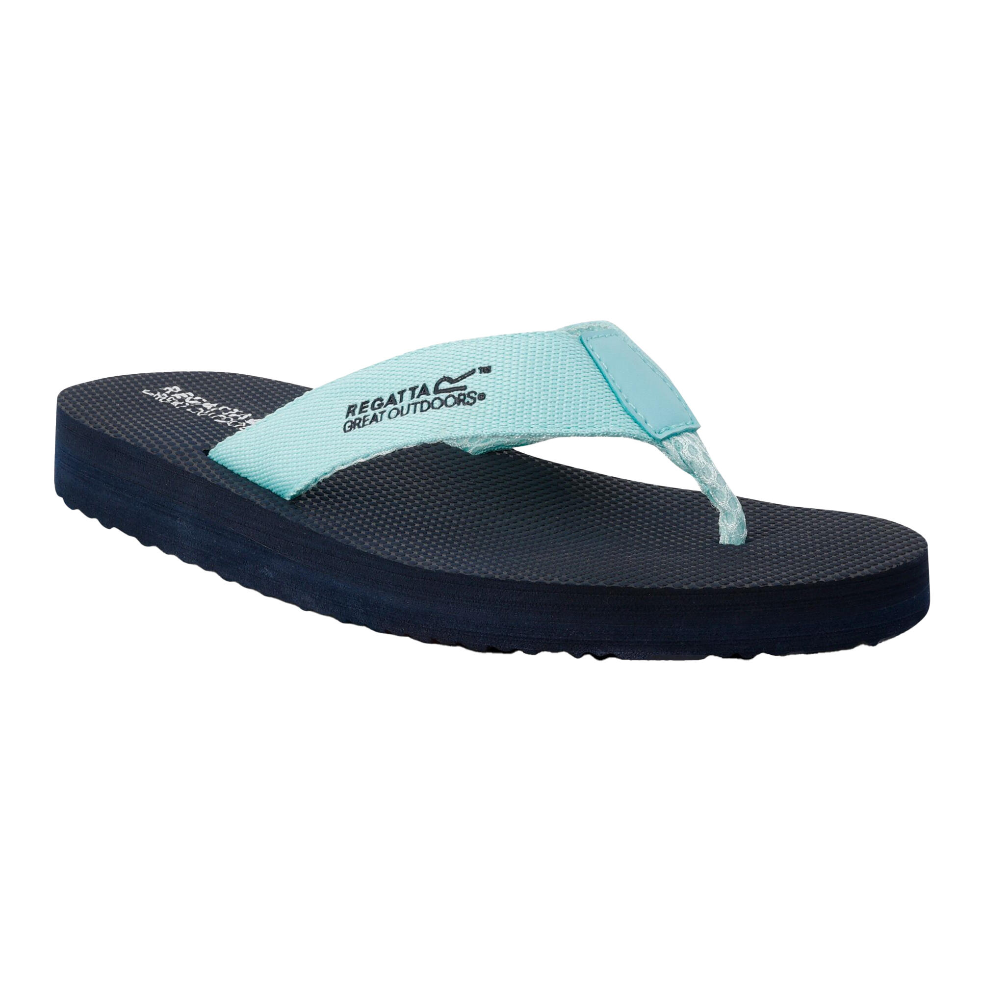 CATARINA women's flip-flops (Navy blue / Sky blue)