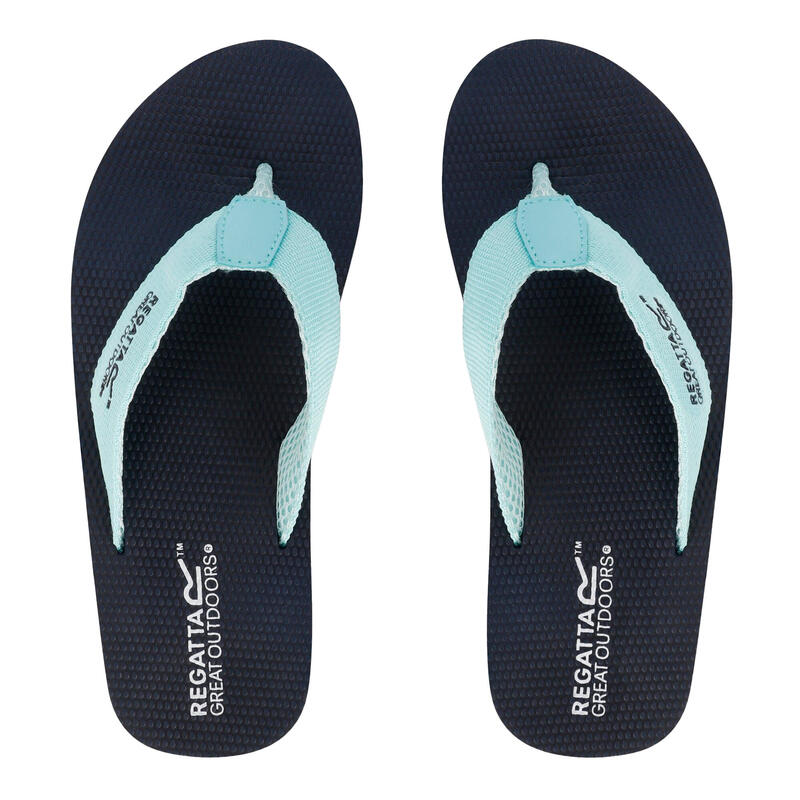 Dames Catarina teenslippers (Marine/Aqua Splash)