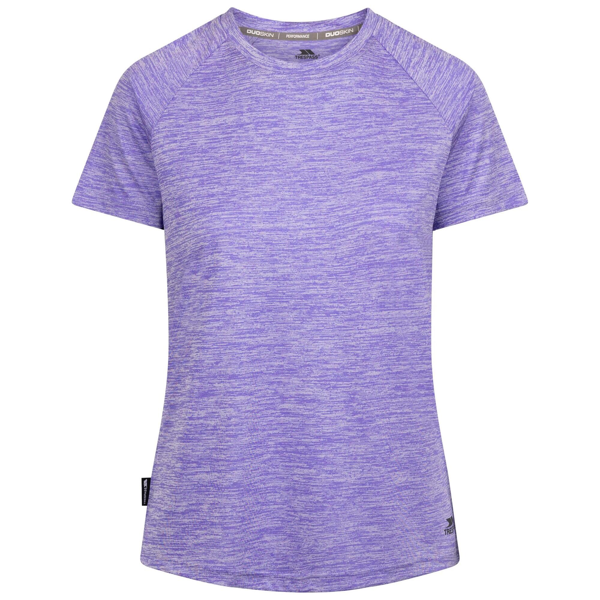 Trespass - Haut De Sport Selinne Femme (lilas Chiné) - T-shirt Manches Courtes - Mauve|rose - 42 M/l - Decathlon