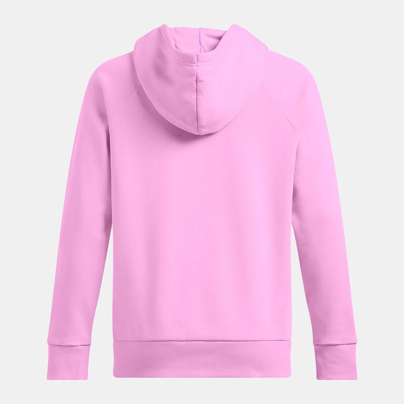 Sudadera Con Capucha Mujer Ua Rival Fleece Rosa Gran Logo Under Armour