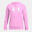 Blusão com Capuz Feminino UA Rival Fleece Rosa Grande Logo Under Armour