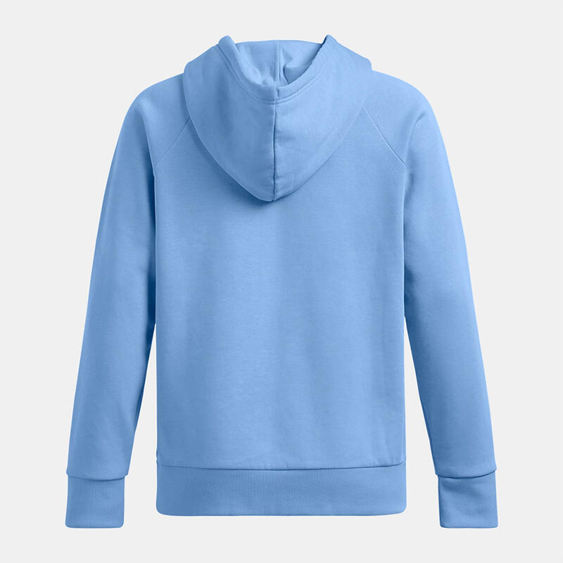 Felpa Con Cappuccio Donna Ua Rival Fleece Azzurro Cielo Grande Logo Under Armour