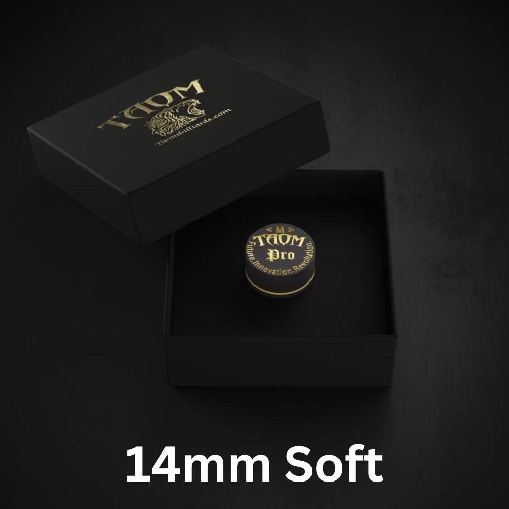 TAOM PRO Tip Pool Snooker Billiard Cue Tip 14MM SOFT
