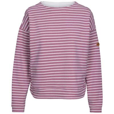 Dames soothing gestreept marl top (lichte moerbei)