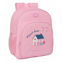 Mochila Escolar Glow Lab Sweet home Rosa