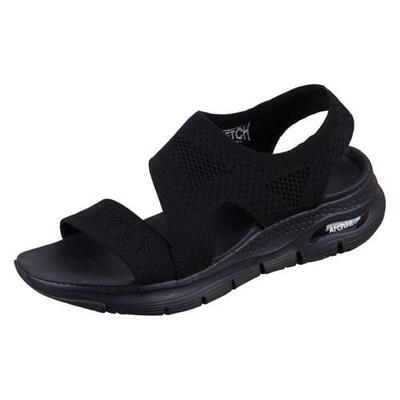 Sandalias Planas Mujer Skechers Negro
