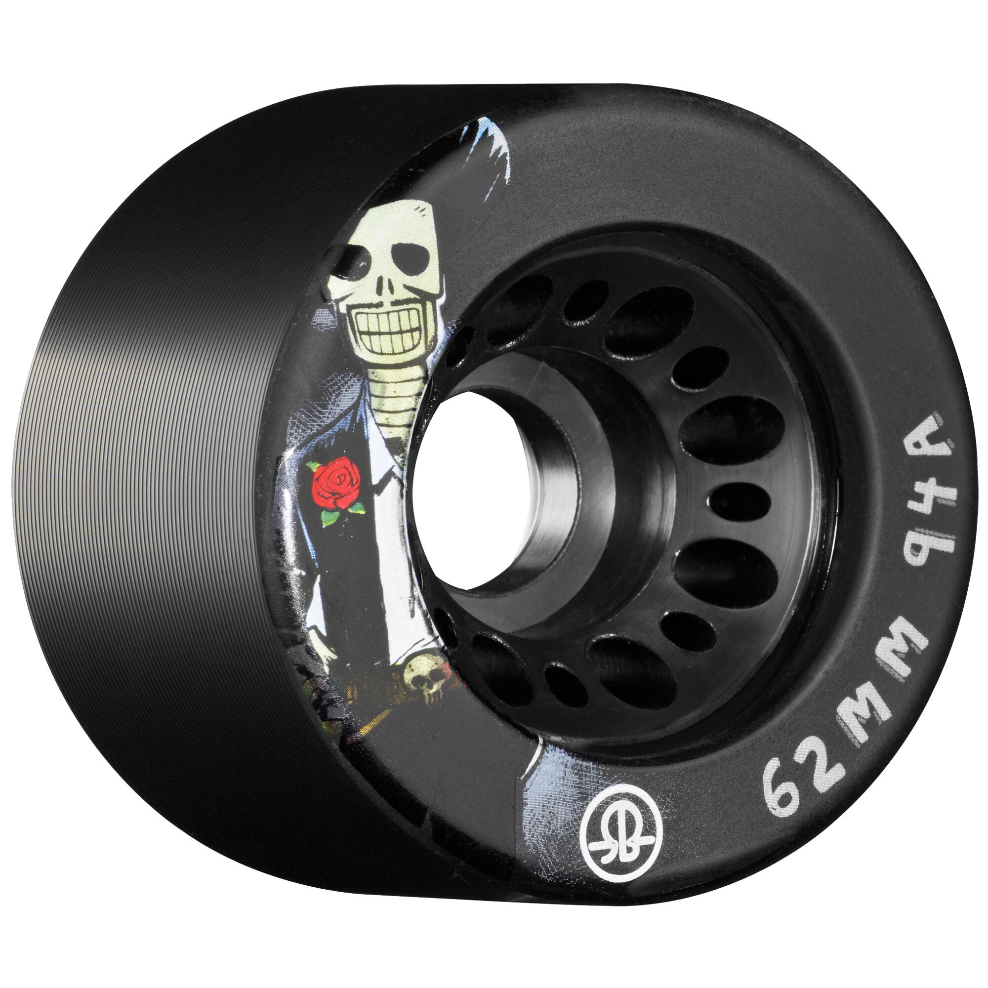 ROLLERBONE Day of the Dead SPEED Series - All Quad Roller Skate Wheels - 62mm 94a - Set 4