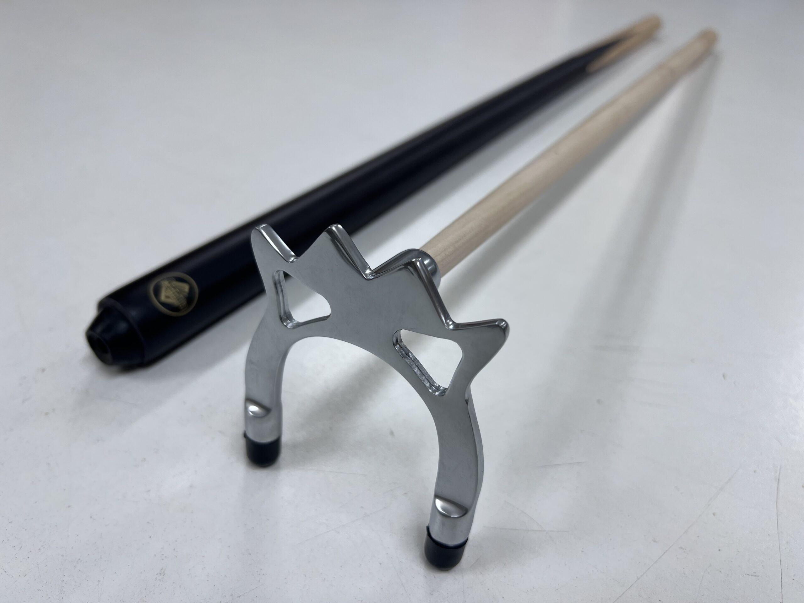 WOODEN MAPLE Pool Snooker Billiard Cue Satin Chrome SPIDER