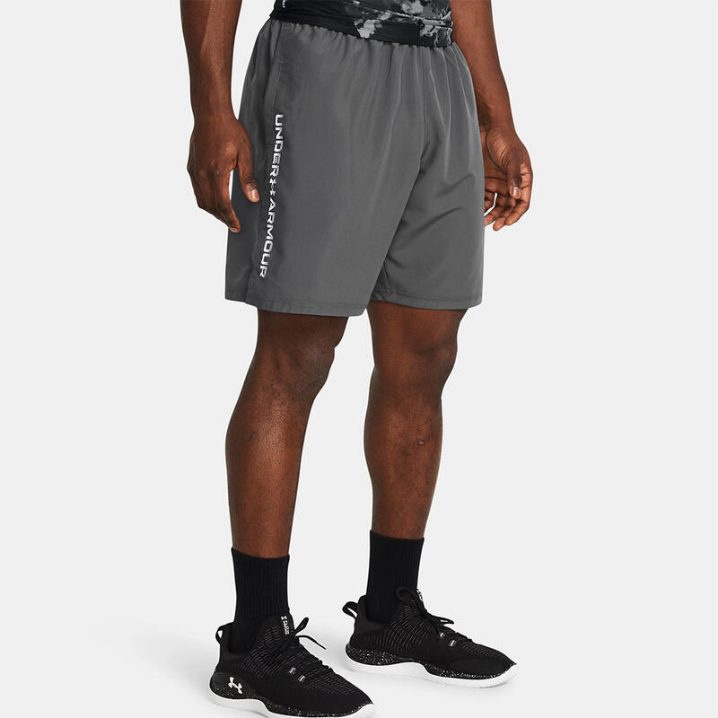 Short Ua Woven Grijs Wordmark Under Armour Heren